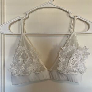 Vintage White Rose Bralette